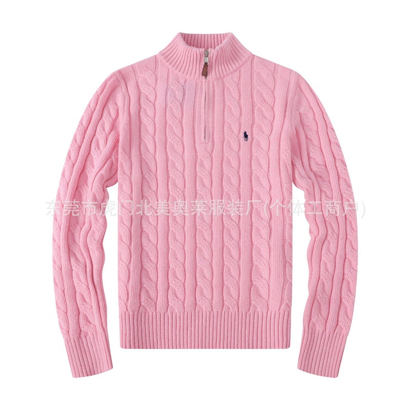 Of New Rl Pony Logo Men'S Knitwear, Wool Sweater With Stand Collar And Zipper, Paul Sweater For Men - Image 1